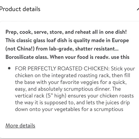 Simax Glassware Chicken Roaster Pour Spout Borosilicate Glass Europe - Picture 10 of 11